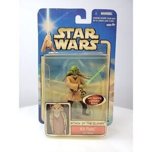 Hasbro KIT FISTO JEDI MASTER Action Figure Star Wars Attack of the Clones 2002